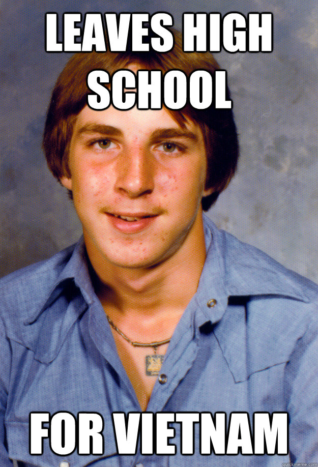leaves high school for vietnam - Old Economy Steven