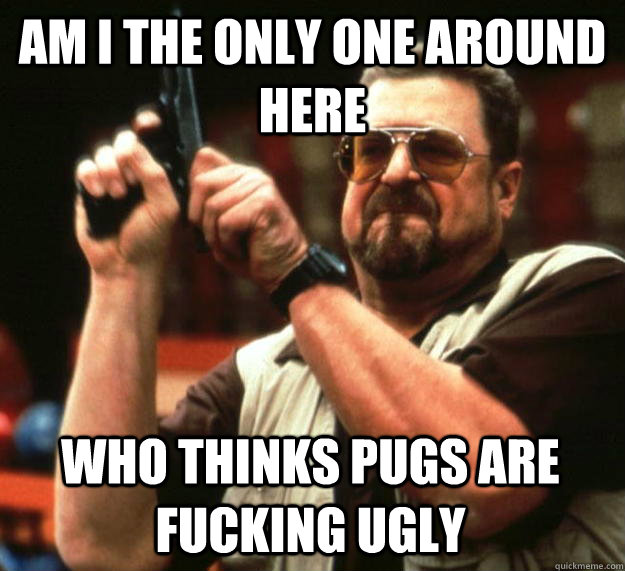 am i the only one around here who thinks pugs are fucking ug - Angry Walter