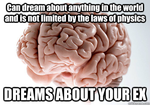can dream about anything in the world and is not limited by - Scumbag Brain