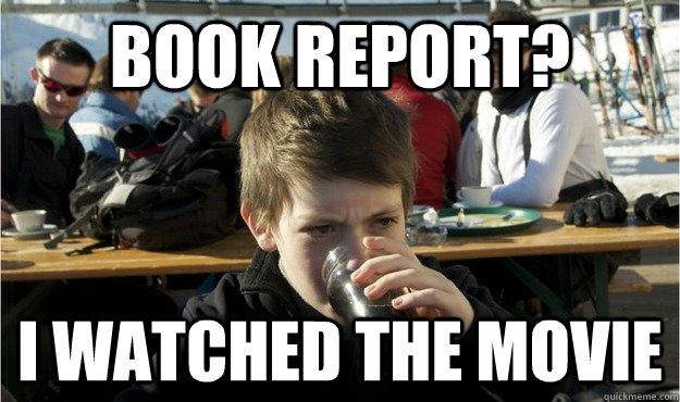 book report i watched the movie - Lazy Elementary Student