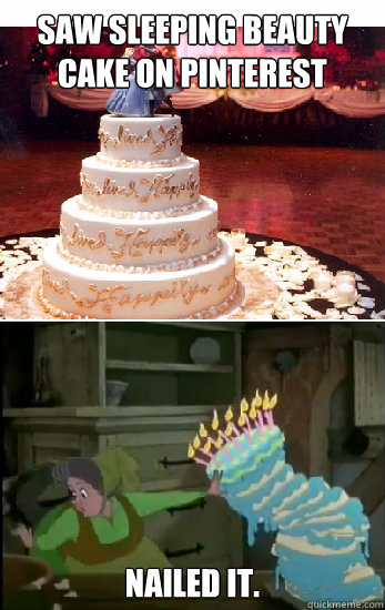 saw sleeping beauty cake on pinterest nailed it - Sleeping Beauty nailed it