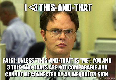 i 3 thisandthat false unless thisandthat is me yo - Dwight
