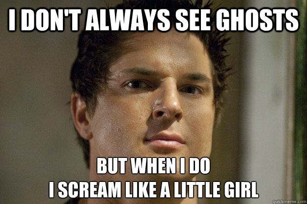 i dont always see ghosts but when i do i scream like a lit - ghost ass