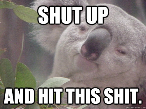 shut up and hit this shit - 10 Koala
