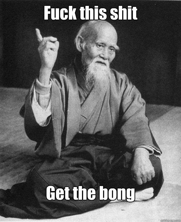 fuck this shit get the bong - Practical Advice Sensei