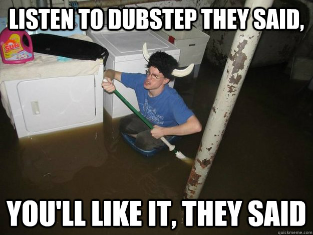 listen to dubstep they said youll like it they said - Laundry Room Viking