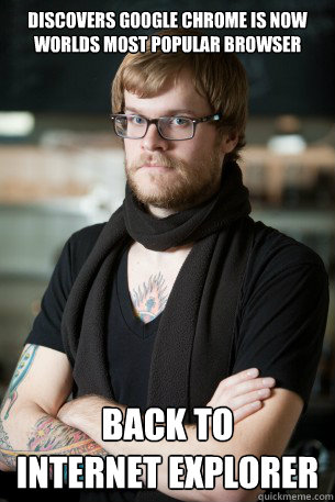 discovers google chrome is now worlds most popular browser b - Hipster Barista