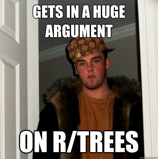 gets in a huge argument on rtrees - Scumbag Steve