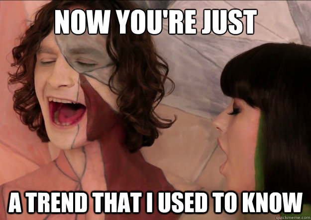 now youre just a trend that i used to know - Gotye