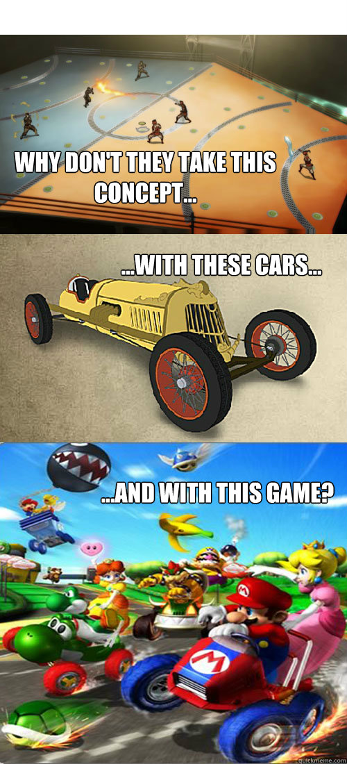 why dont they take this concept with these cars - Korra Kart Double Dash