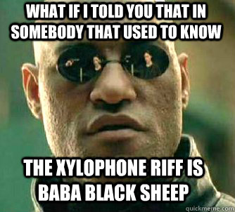 what if i told you that in somebody that used to know the xy - Matrix Morpheus