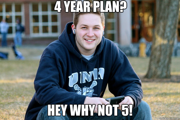 4 year plan hey why not 5 - Mature College Senior