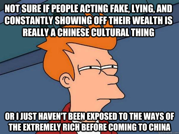 not sure if people acting fake lying and constantly showin - Futurama Fry
