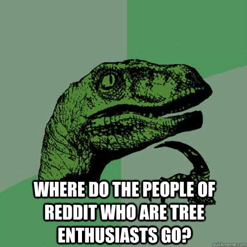 where do the people of reddit who are tree enthusiasts go - Philosoraptor