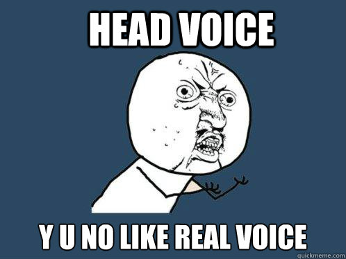head voice y u no like real voice - Y U No