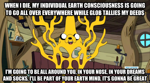 when i die my individual earth consciousness is going to go - Cosmic Jake