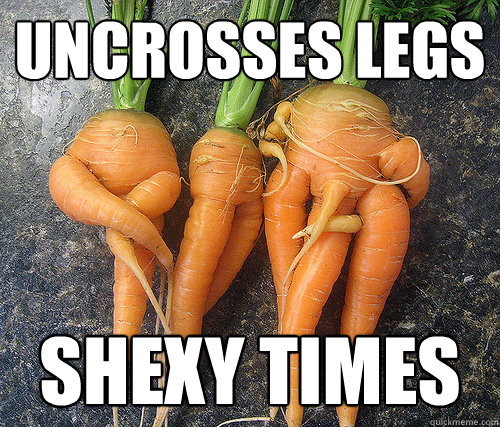 uncrosses legs shexy times - shexy carrotz