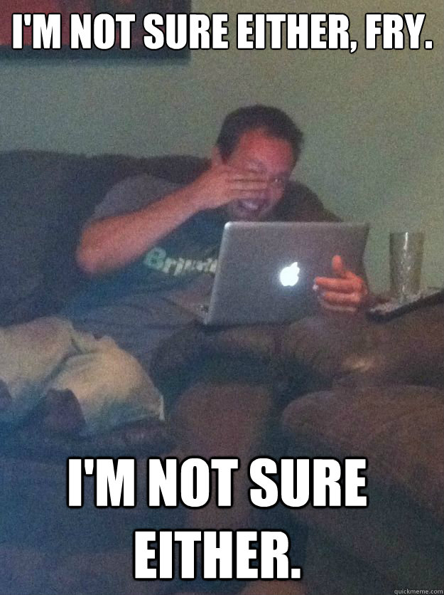 im not sure either fry im not sure either - Meme Dad