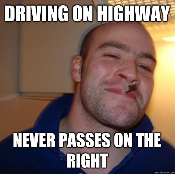 Driving on highway Pulls up a little farther so you can slid - Good Guy Greg