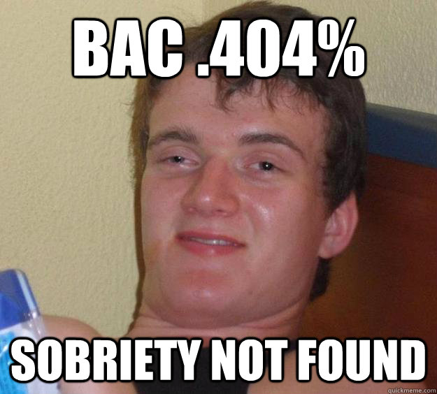 bac 404 sobriety not found - 10 Guy