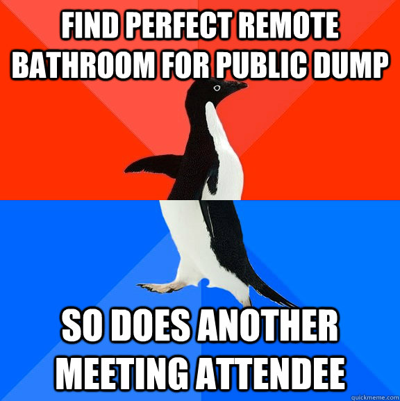 find perfect remote bathroom for public dump so does another - Socially Awesome Awkward Penguin