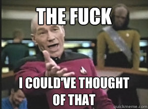 the fuck i couldve thought of that - Annoyed Picard