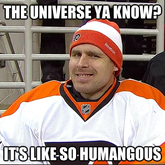 the universe ya know its like so humangous - Ilya Bryzgalov Solid Guy
