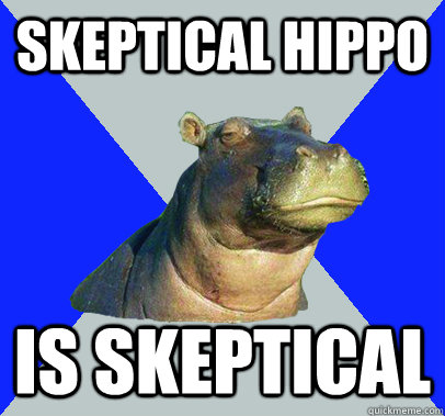 skeptical hippo is skeptical - Skeptical Hippo