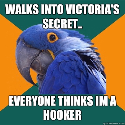 Walks into Victorias Secret Everyone thinks im a hooker - Paranoid Parrot