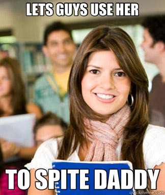LETS GUYS USE HER TO SPITE DADDY - Sheltered College Freshman