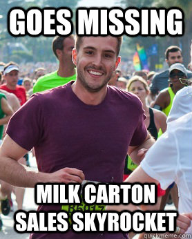 goes missing milk carton sales skyrocket - Ridiculously photogenic guy