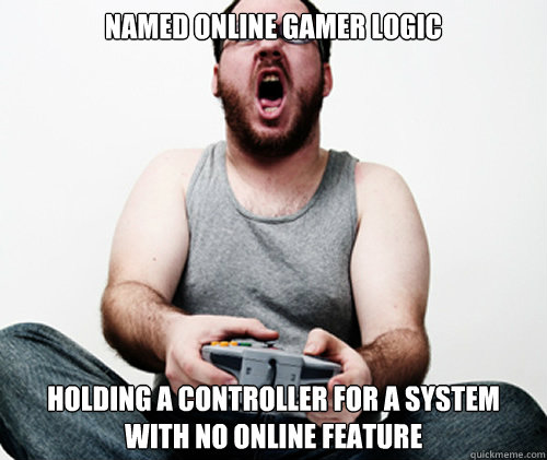 named online gamer logic holding a controller for a system w - Online Gamer Logic