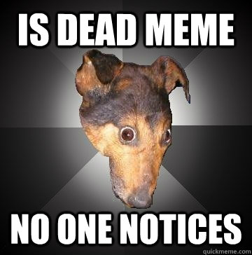 is dead meme no one notices - Depression Dog