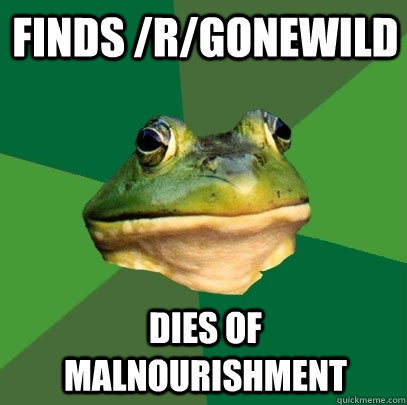 finds rgonewild dies of malnourishment - Foul Bachelor Frog