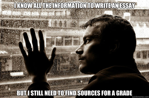 i know all the information to write an essay but i still nee - Over-Educated Problems