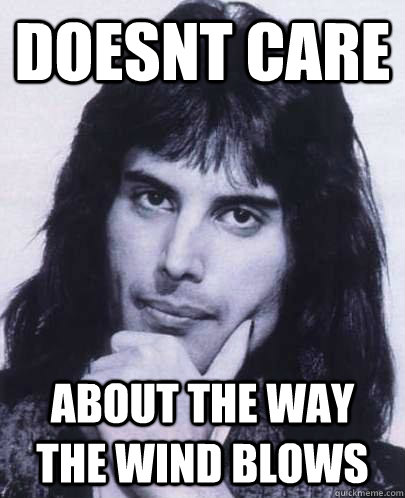 doesnt care about the way the wind blows - Good Guy Freddie Mercury