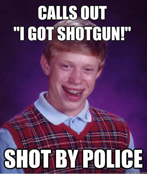 calls out i got shotgun shot by police - Bad Luck Brain