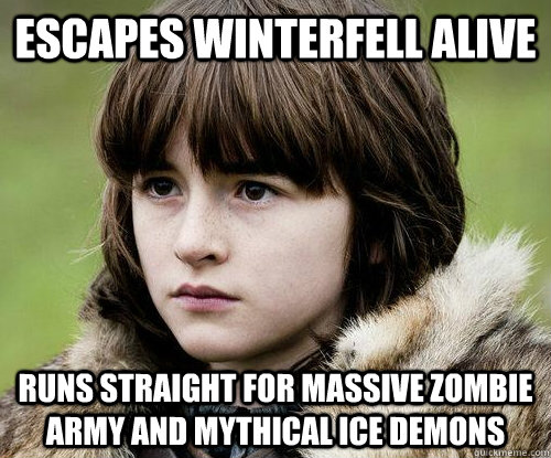 escapes winterfell alive runs straight for massive zombie ar - Bad Luck Bran Stark