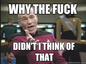 Why the Fuck Didnt I Think of That - Annoyed Picard