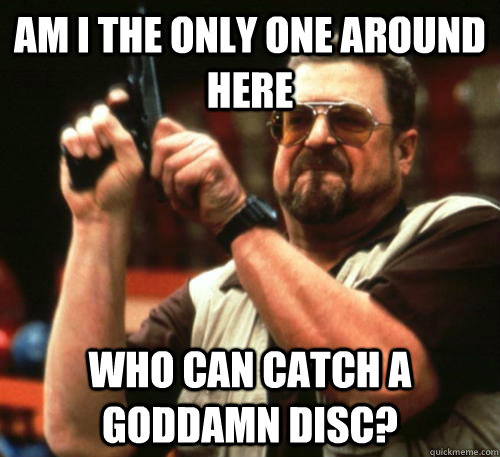 am i the only one around here who can catch a goddamn disc - Am I The Only One Around Here