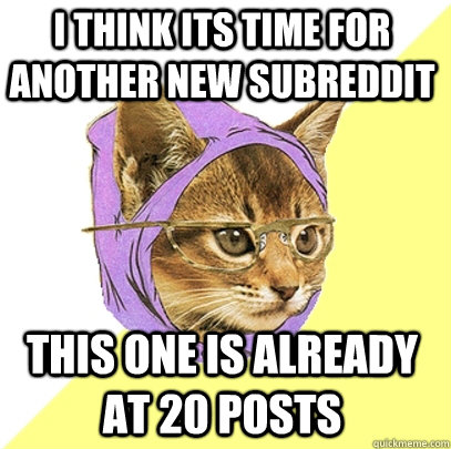 i think its time for another new subreddit this one is alrea - Hipster Kitty
