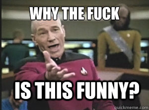 why the fuck is this funny - Annoyed Picard