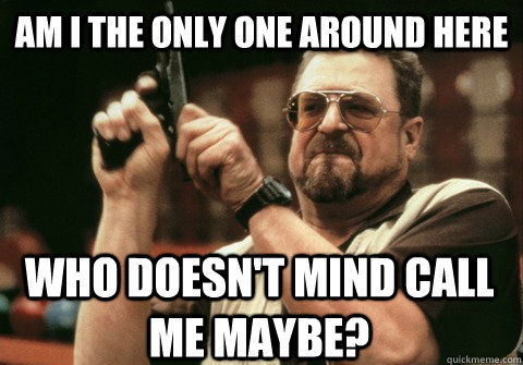 am i the only one around here who doesnt mind call me maybe - Am I the only one