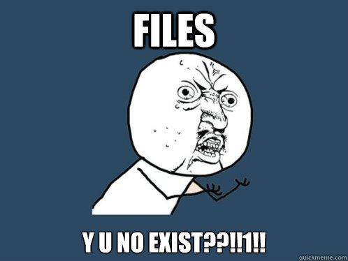 files y u no exist1 - Y U No