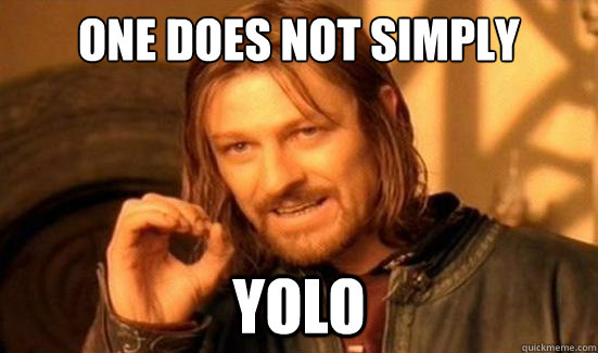 one does not simply yolo - Boromir