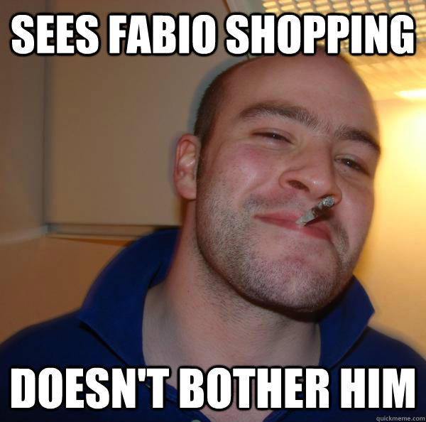 sees fabio shopping doesnt bother him - Good Guy Greg