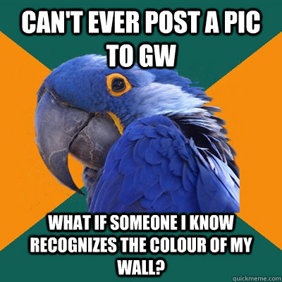 cant ever post a pic to gw what if someone i know recognize - Paranoid Parrot
