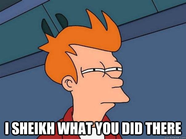 i sheikh what you did there - Futurama Fry