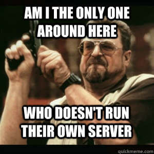 am i the only one around here who doesnt run their own serv - AM I THE ONLY ONE AROUND HERE