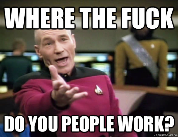 where the fuck do you people work - Annoyed Picard HD